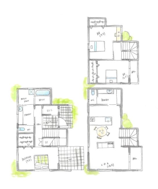 3LDK3階建 空港通6丁目モデル住宅